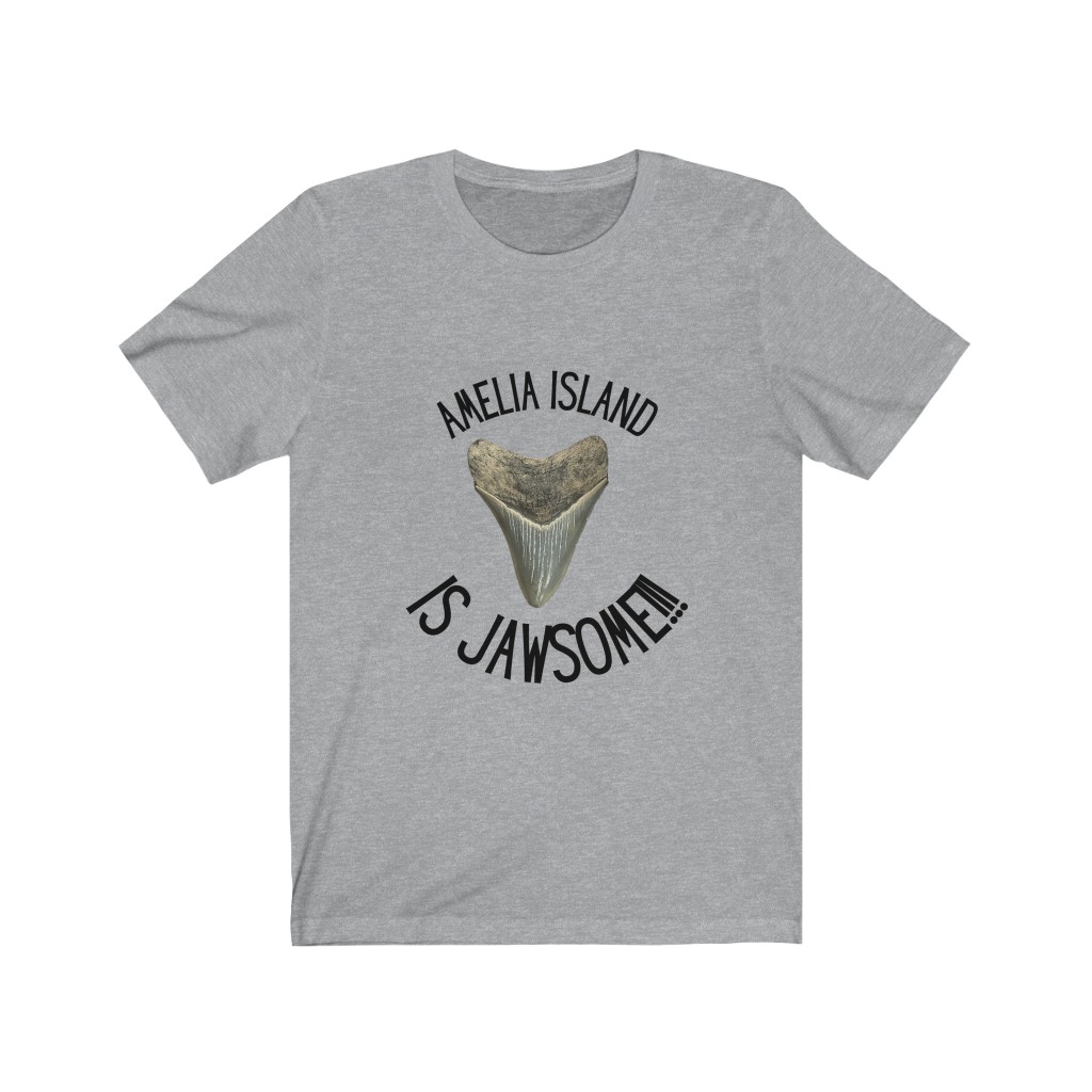 Amelia Island is Jawsome! | Amelia Island, Florida Shark Tooth Hunting T-Shirt | Megalodon Tooth Shirt | Shark Tooth Hunting Unisex Jersey Short Sleeve Tee - Image 10