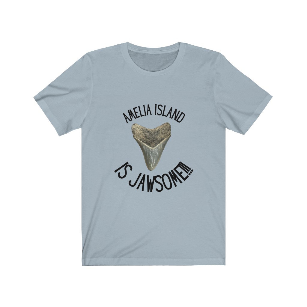 Amelia Island is Jawsome! | Amelia Island, Florida Shark Tooth Hunting T-Shirt | Megalodon Tooth Shirt | Shark Tooth Hunting Unisex Jersey Short Sleeve Tee - Image 9