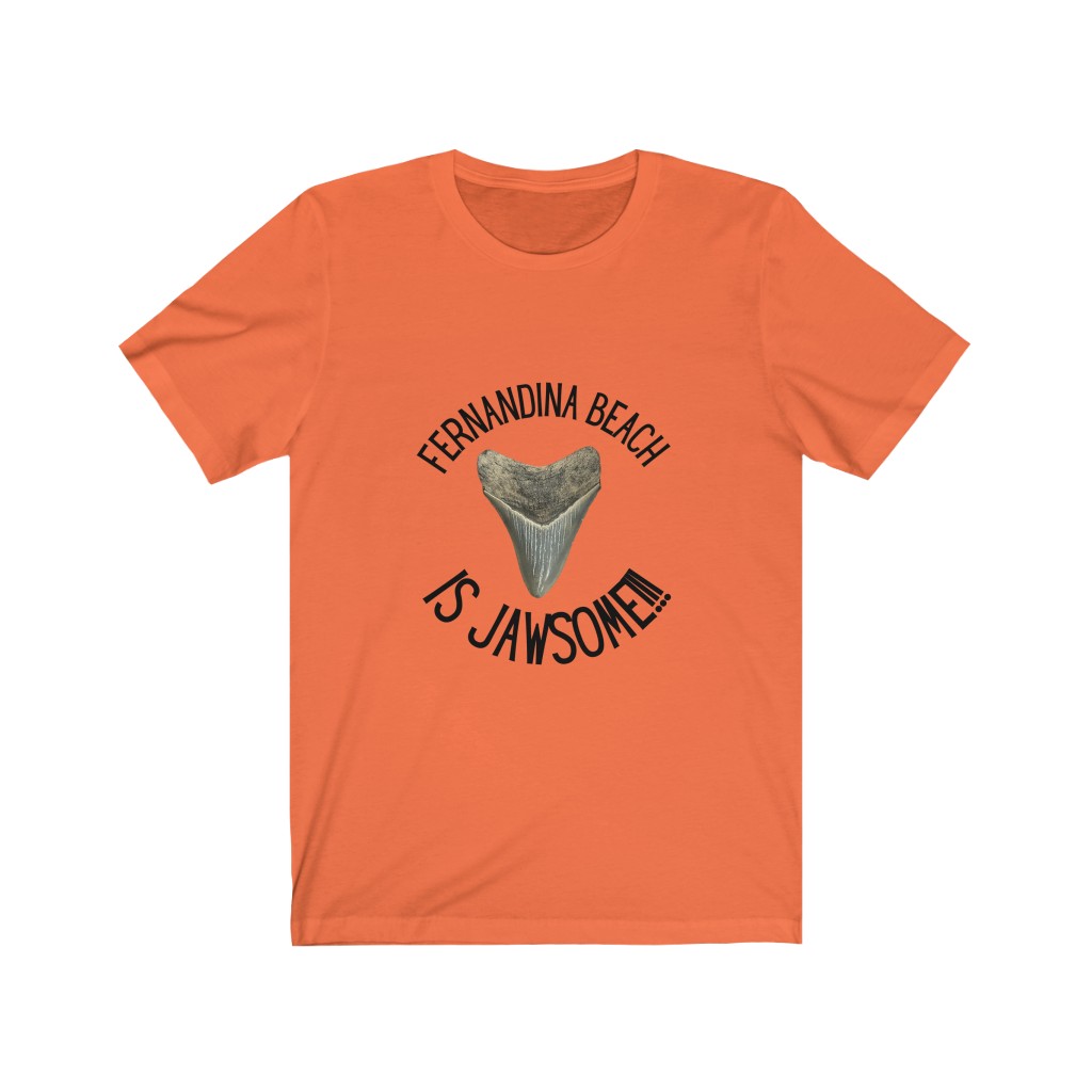 Fernandina Beach is Jawsome! | Fernandina Beach, FL | Shark Tooth Hunting Shirt | Unisex Jersey Short Sleeve Tee - Image 2