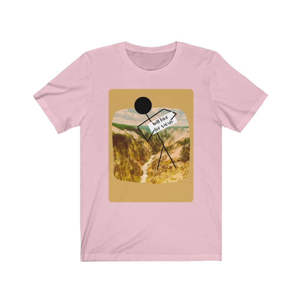 Will Hike For Views | Grand Canyon of Yellowstone | Hiker T-Shirt | Hiking T-Shirt | Yellowstone National Park | Funny Hiking T- Shirt - Image 12