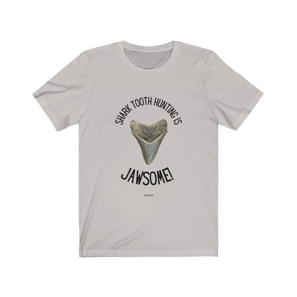 Shark Tooth Hunting is Jawsome! T-Shirt Unisex Jersey Short Sleeve Tee - Image 4