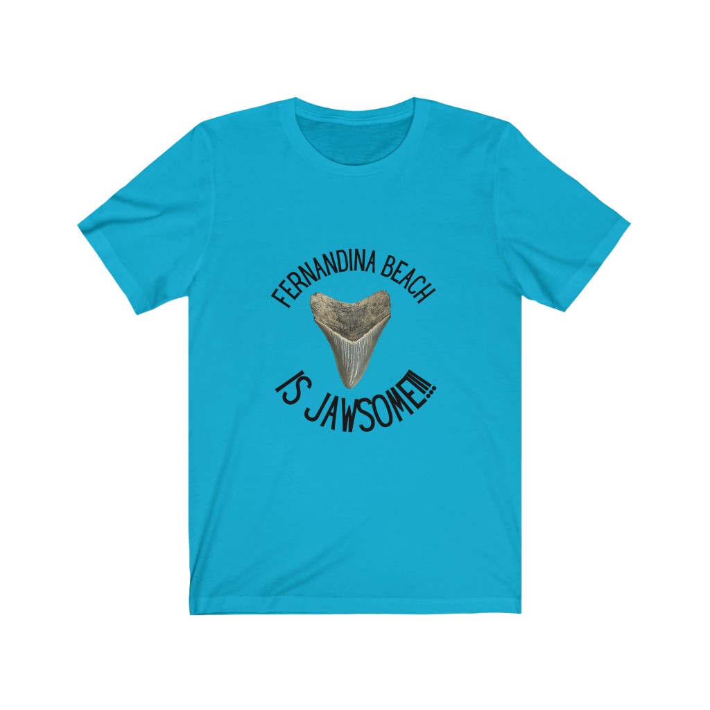 Fernandina Beach is Jawsome! | Fernandina Beach, FL | Shark Tooth Hunting Shirt | Unisex Jersey Short Sleeve Tee - Image 7