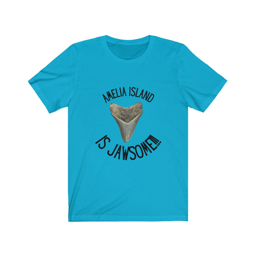 Amelia Island is Jawsome! | Amelia Island, Florida Shark Tooth Hunting T-Shirt | Megalodon Tooth Shirt | Shark Tooth Hunting Unisex Jersey Short Sleeve Tee - Image 8