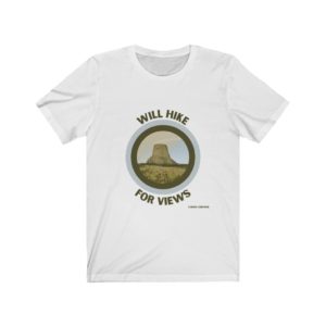 Will Hike For Views Shirt | Hiker T-Shirt | Funny Hiker Shirt | Unisex Jersey Short Sleeve Tee