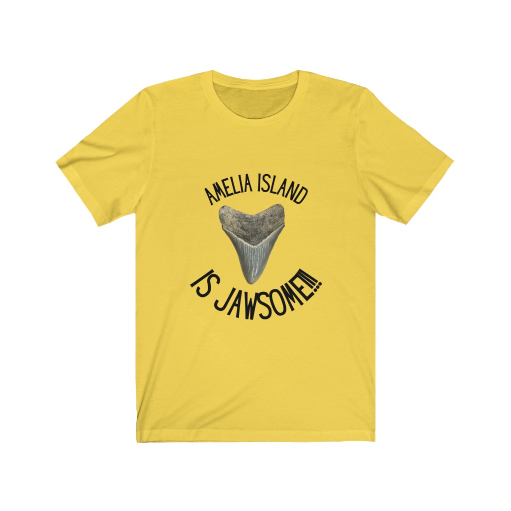 Amelia Island is Jawsome! | Amelia Island, Florida Shark Tooth Hunting T-Shirt | Megalodon Tooth Shirt | Shark Tooth Hunting Unisex Jersey Short Sleeve Tee - Image 6