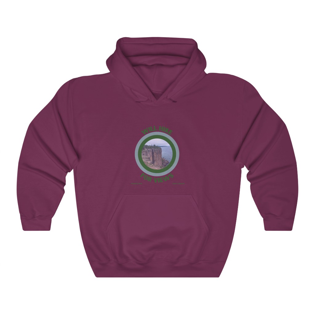 Will Hike For Views Hoodie | Hiker Hoodie | Funny Hiker Hoodie | Palisade Head Hoodie | Minnesota Hoodie | Unisex Heavy Blend™ Hooded Sweatshirt - Image 6