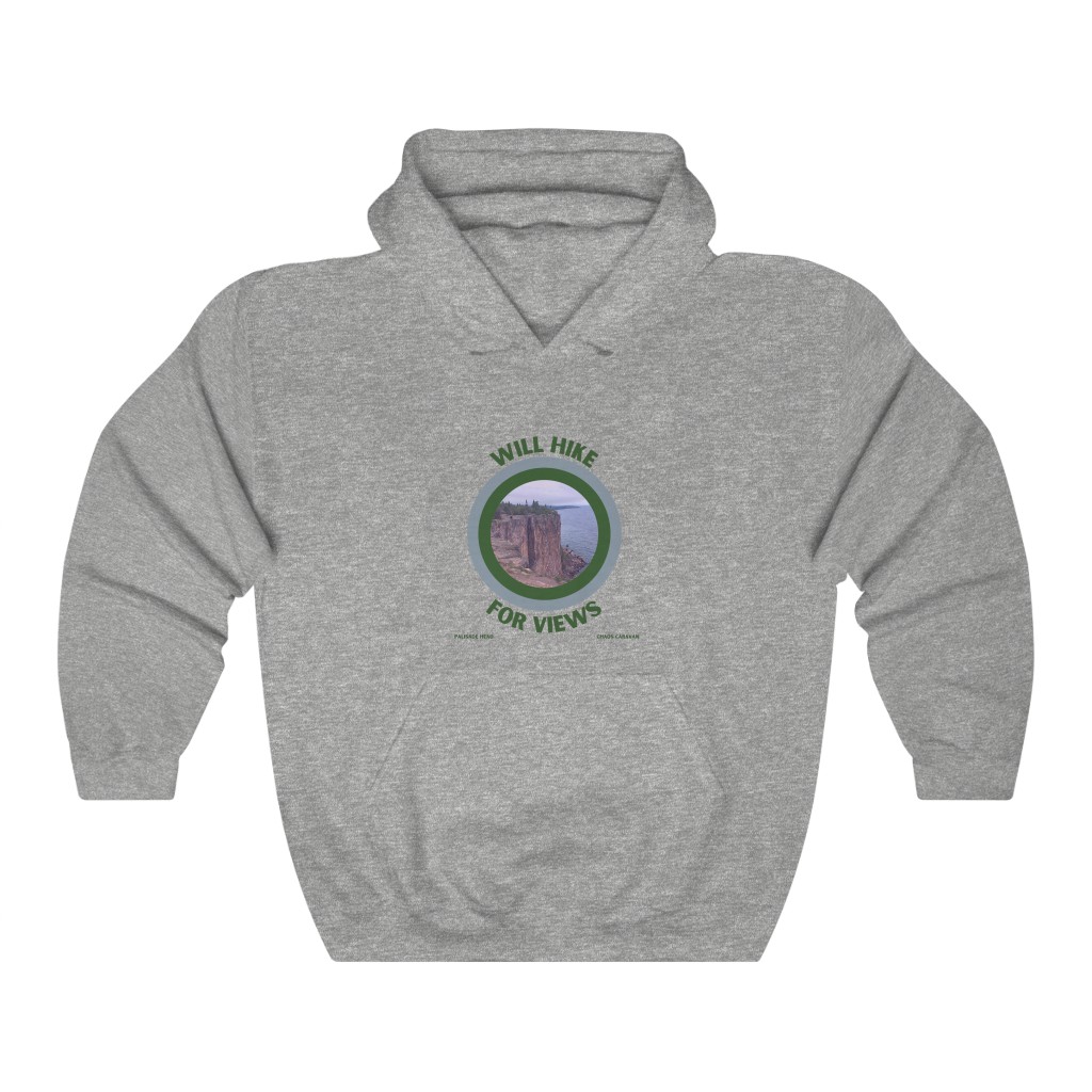 Will Hike For Views Hoodie | Hiker Hoodie | Funny Hiker Hoodie | Palisade Head Hoodie | Minnesota Hoodie | Unisex Heavy Blend™ Hooded Sweatshirt