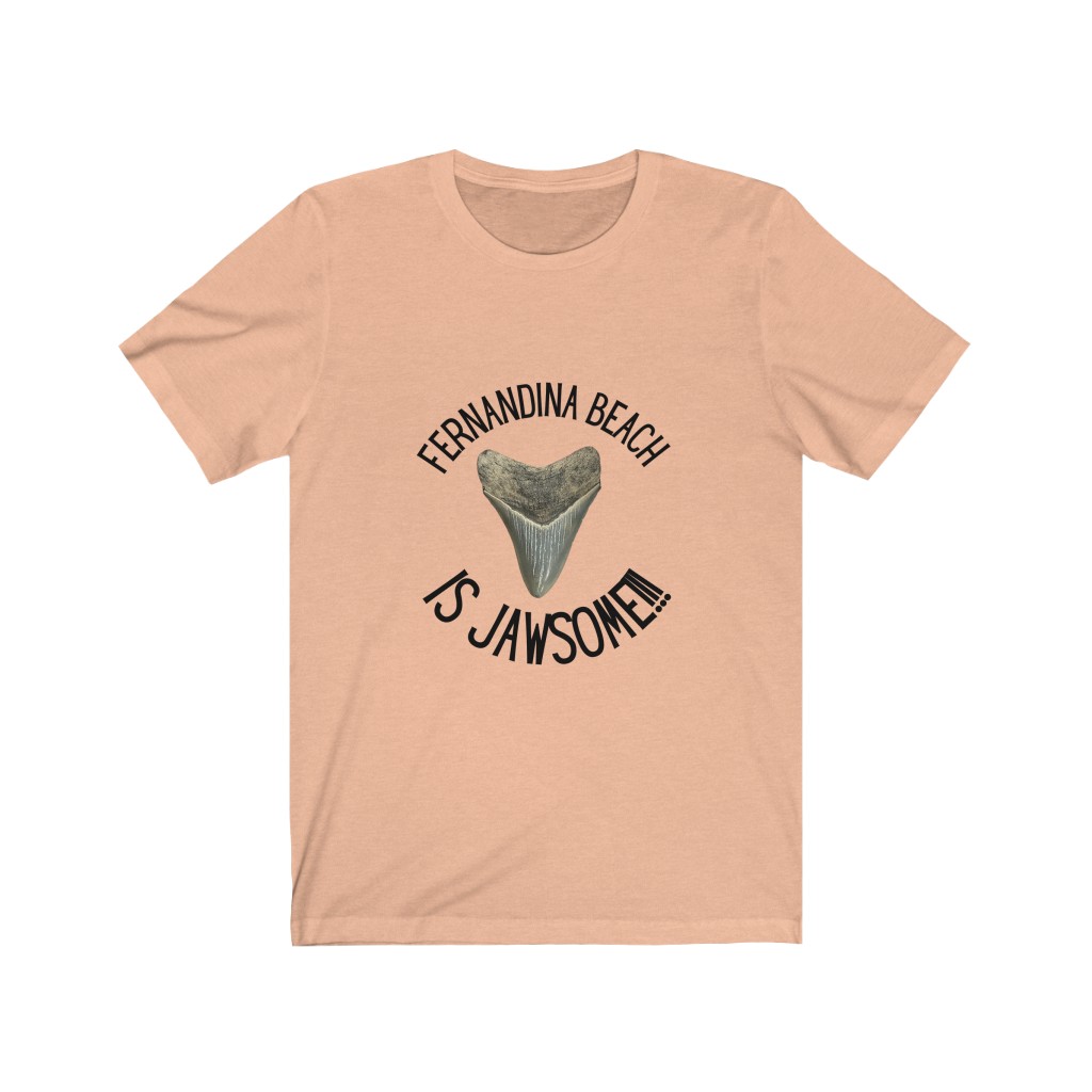 Fernandina Beach is Jawsome! | Fernandina Beach, FL | Shark Tooth Hunting Shirt | Unisex Jersey Short Sleeve Tee - Image 4