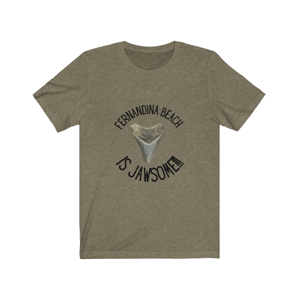 Fernandina Beach is Jawsome! | Fernandina Beach, FL | Shark Tooth Hunting Shirt | Unisex Jersey Short Sleeve Tee - Image 5