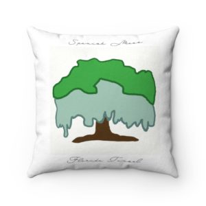 Spanish Moss: Florida Tinsel Faux Suede Square Pillow Case