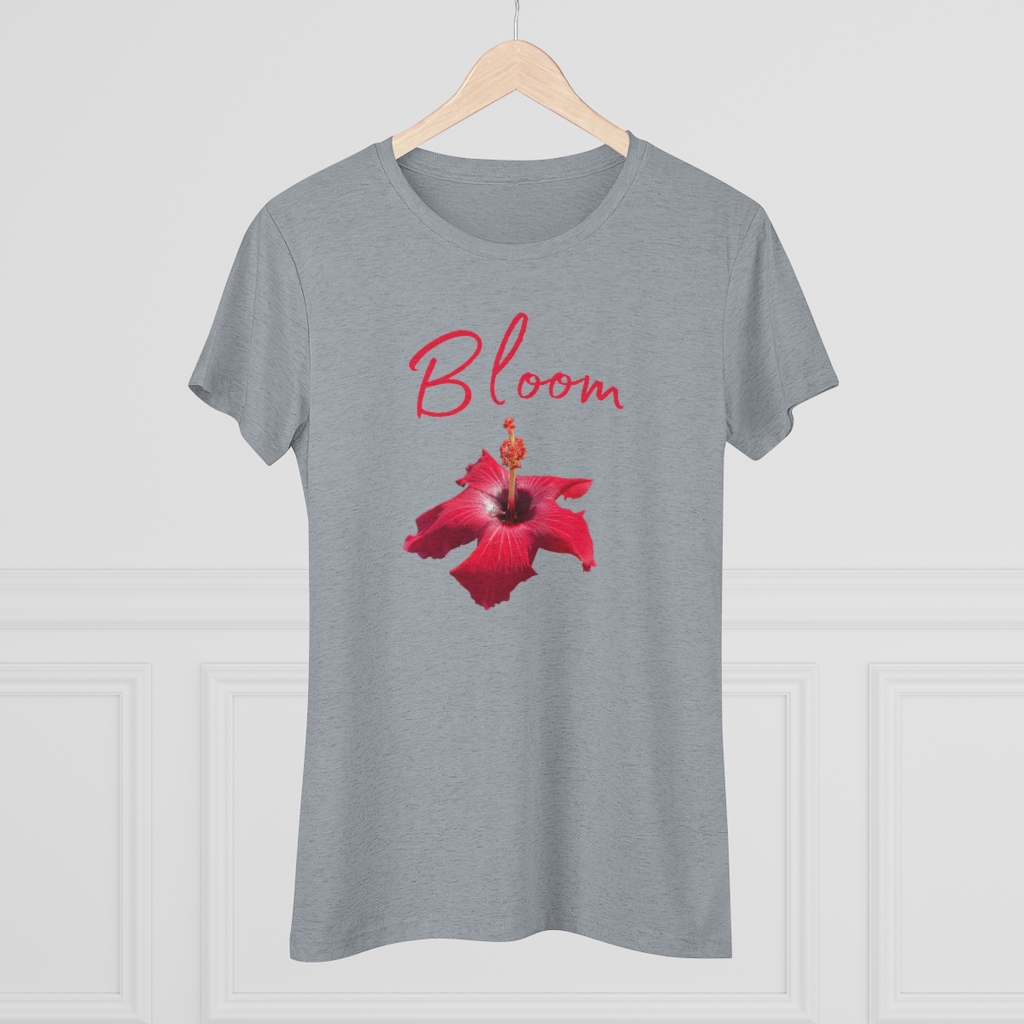 Hibiscus Bloom | Tropical Flower | Bloom Women's Triblend Tee - Image 19