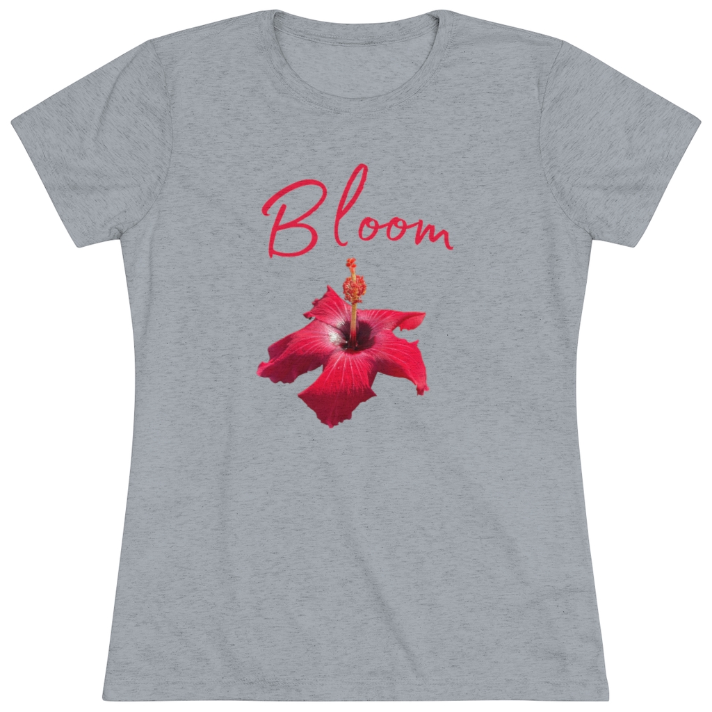 Hibiscus Bloom | Tropical Flower | Bloom Women's Triblend Tee - Image 17