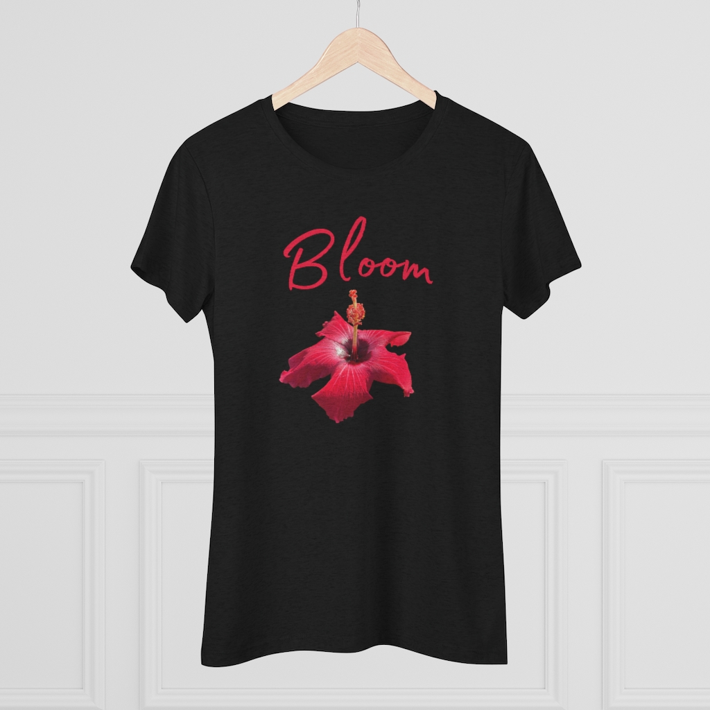 Hibiscus Bloom | Tropical Flower | Bloom Women's Triblend Tee - Image 7