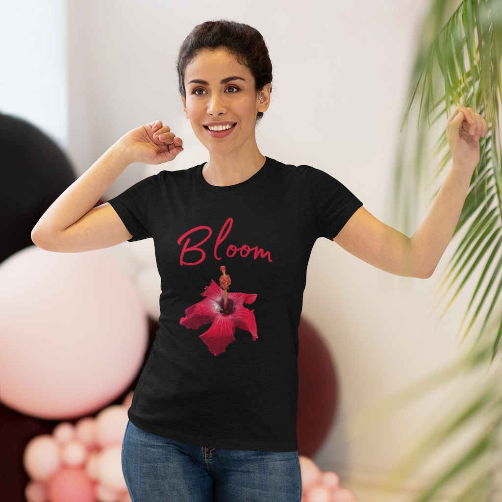 Hibiscus Bloom | Tropical Flower | Bloom Women's Triblend Tee - Image 8