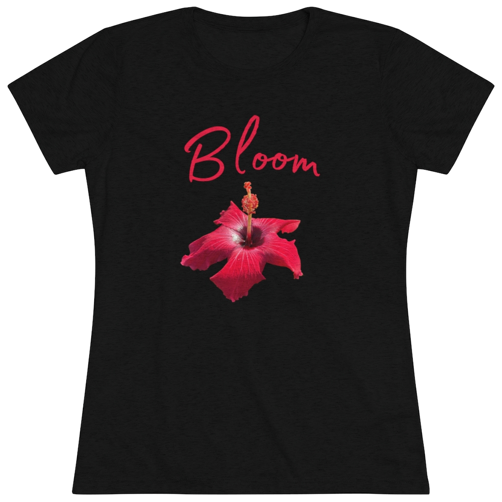 Hibiscus Bloom | Tropical Flower | Bloom Women's Triblend Tee - Image 5