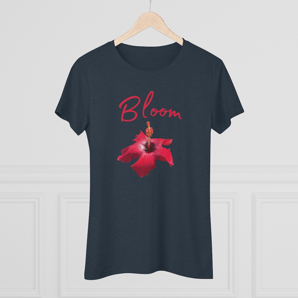 Hibiscus Bloom | Tropical Flower | Bloom Women's Triblend Tee - Image 15