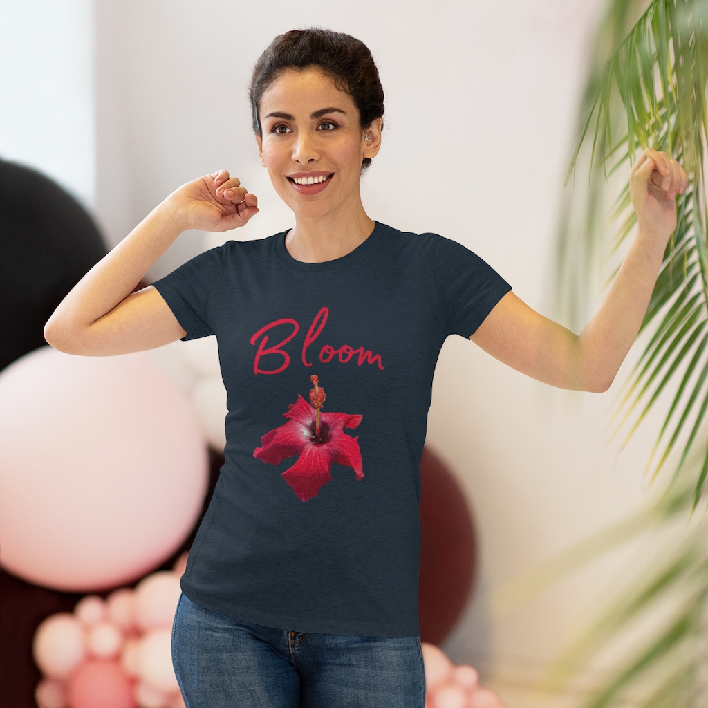 Hibiscus Bloom | Tropical Flower | Bloom Women's Triblend Tee - Image 16