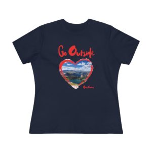 Go Outside T-Shirt | Mountain Lake | Women's Premium Tee