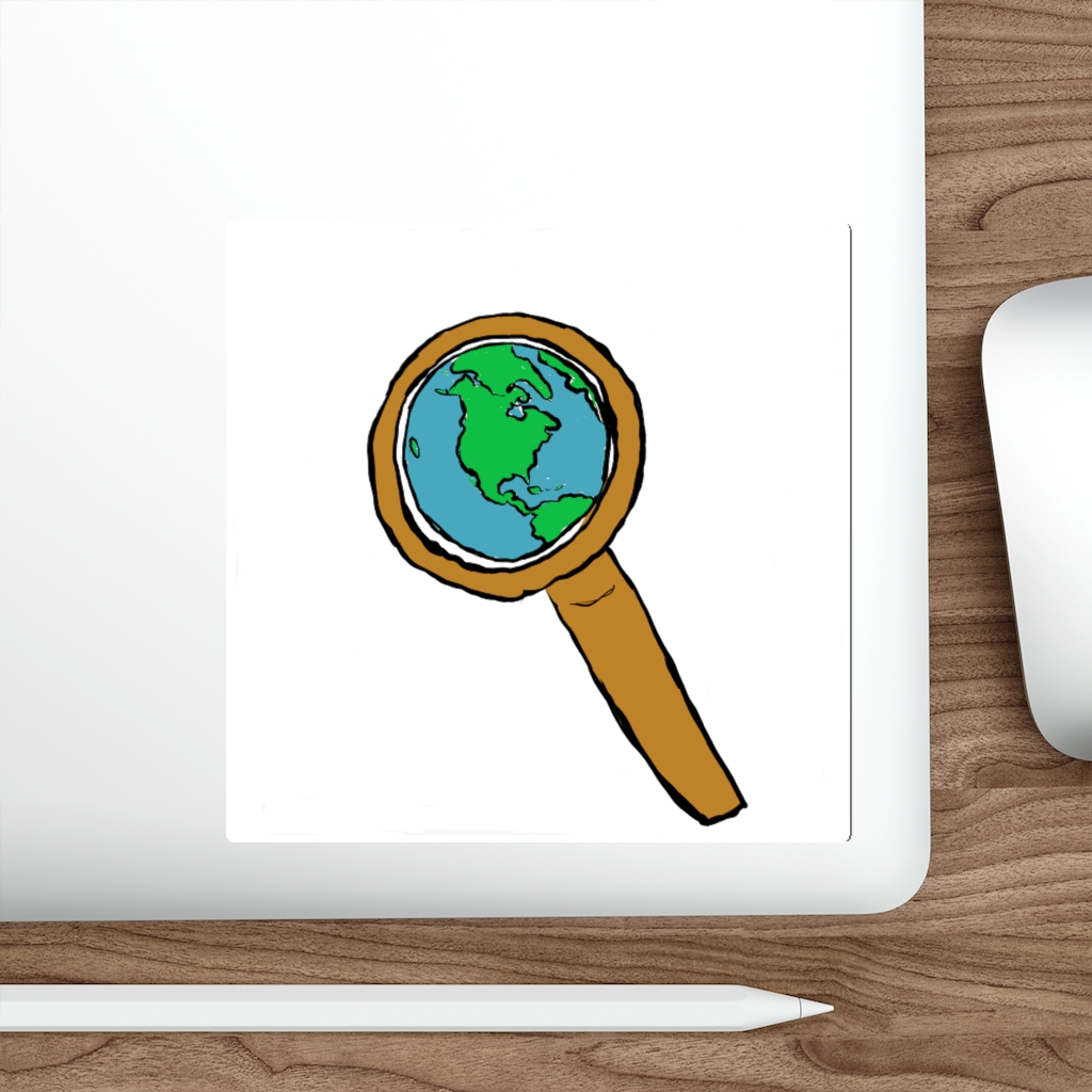 Chaos Caravan Logo Magnifying Glass and the World - Image 2
