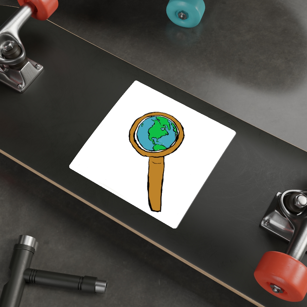 Chaos Caravan Logo Magnifying Glass and the World - Image 3
