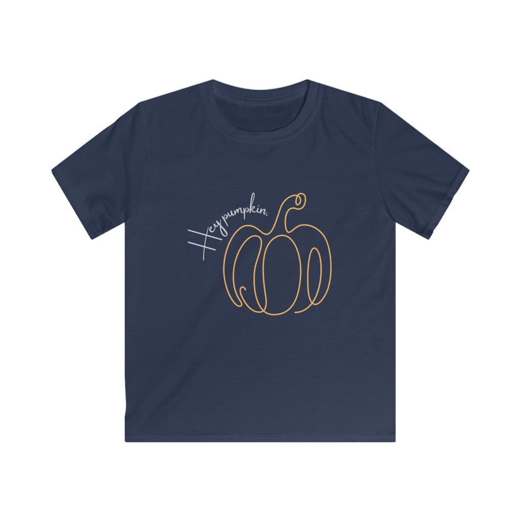 Hey Pumpkin Halloween | Autumn | Fall | Thanksgiving Shirt Kids Softstyle Tee - Image 5