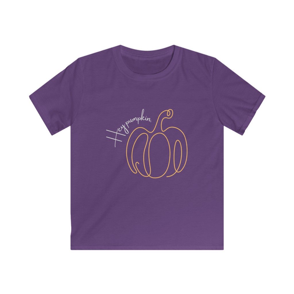 Hey Pumpkin Halloween | Autumn | Fall | Thanksgiving Shirt Kids Softstyle Tee - Image 6