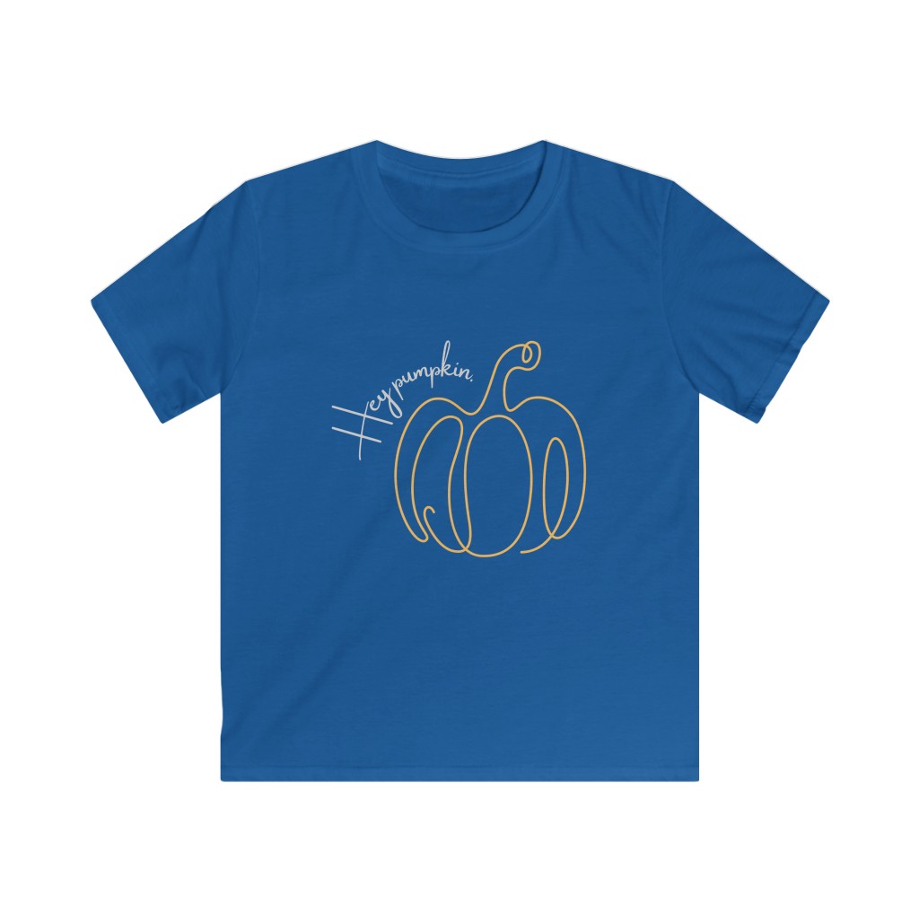 Hey Pumpkin Halloween | Autumn | Fall | Thanksgiving Shirt Kids Softstyle Tee - Image 4