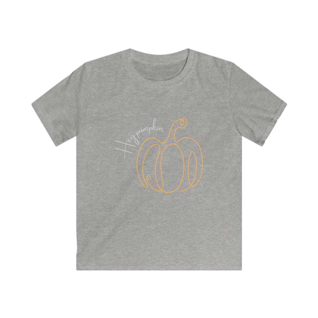 Hey Pumpkin Halloween | Autumn | Fall | Thanksgiving Shirt Kids Softstyle Tee - Image 3