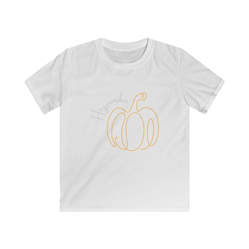Hey Pumpkin Halloween | Autumn | Fall | Thanksgiving Shirt Kids Softstyle Tee - Image 2