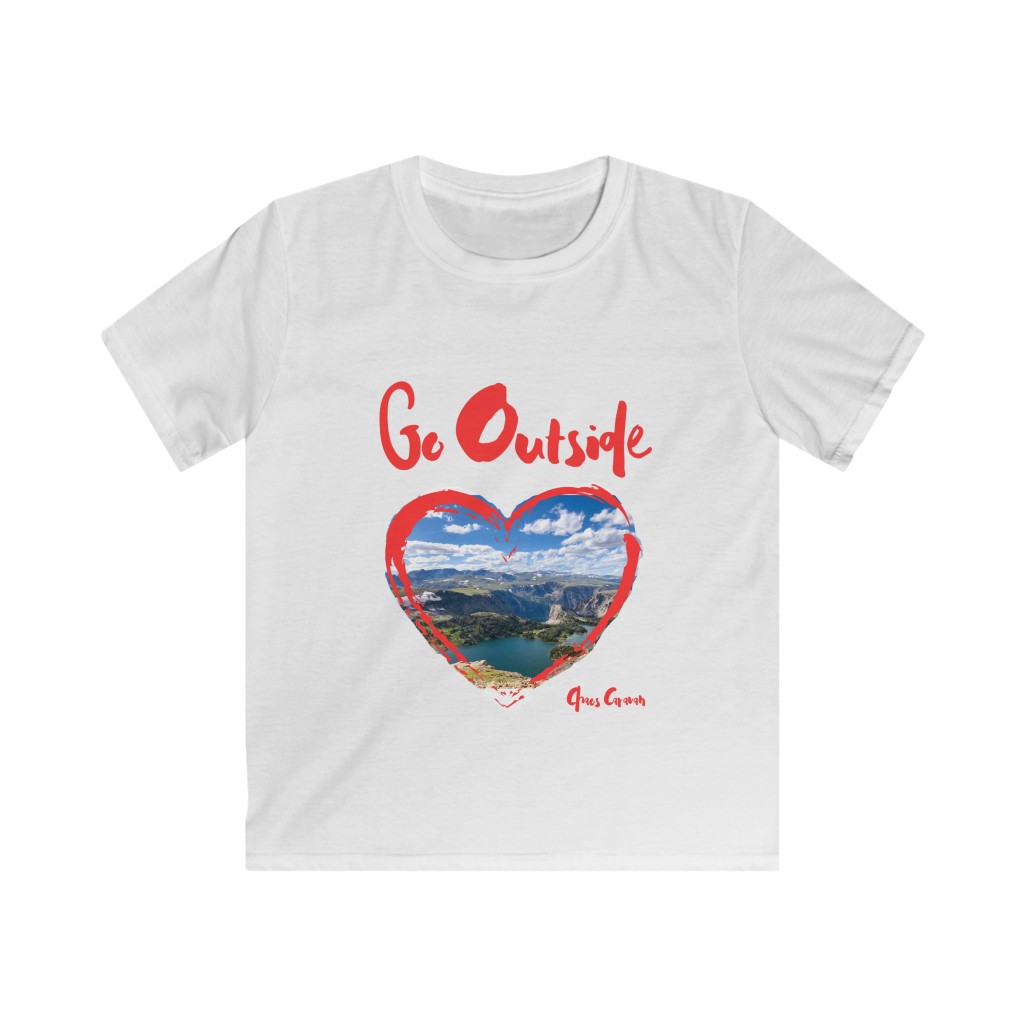 Go Outside Tee | Beartooth Highway | Beartooth Pass Tee | Kids Softstyle Tee - Image 2