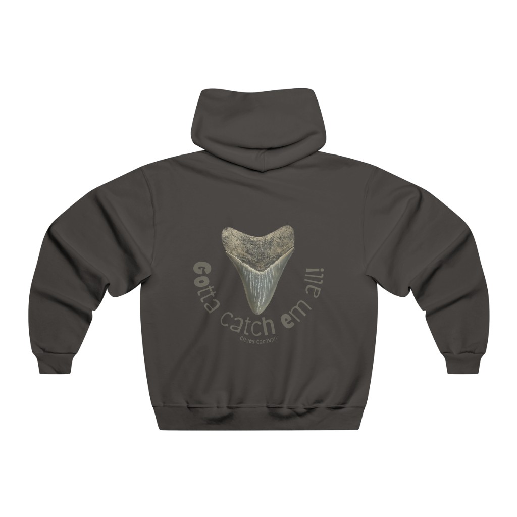 Megalodon Gotta Catch Em All! | Shark Tooth Hunting Hoodie | Fossil Finder Sweatshirt | Men's NUBLEND® Hooded Sweatshirt - Image 6