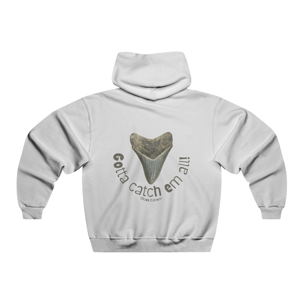 Megalodon Gotta Catch Em All! | Shark Tooth Hunting Hoodie | Fossil Finder Sweatshirt | Men's NUBLEND® Hooded Sweatshirt - Image 2