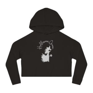 Halloween Queen Hoodie | Funny Halloween | Witch Women’s Cropped Hooded Sweatshirt