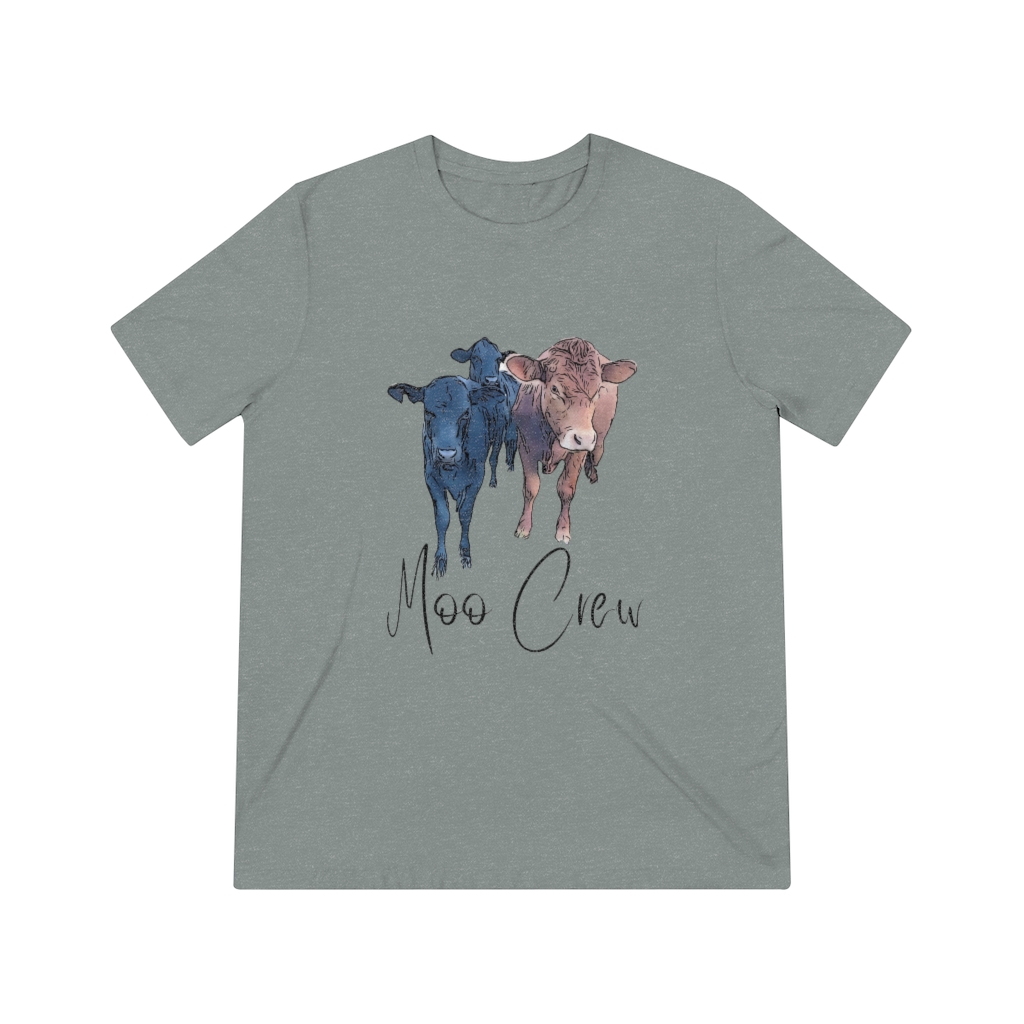 Moo Crew | Cow Shirt | Three Cows | Unisex Triblend Tee - Image 5