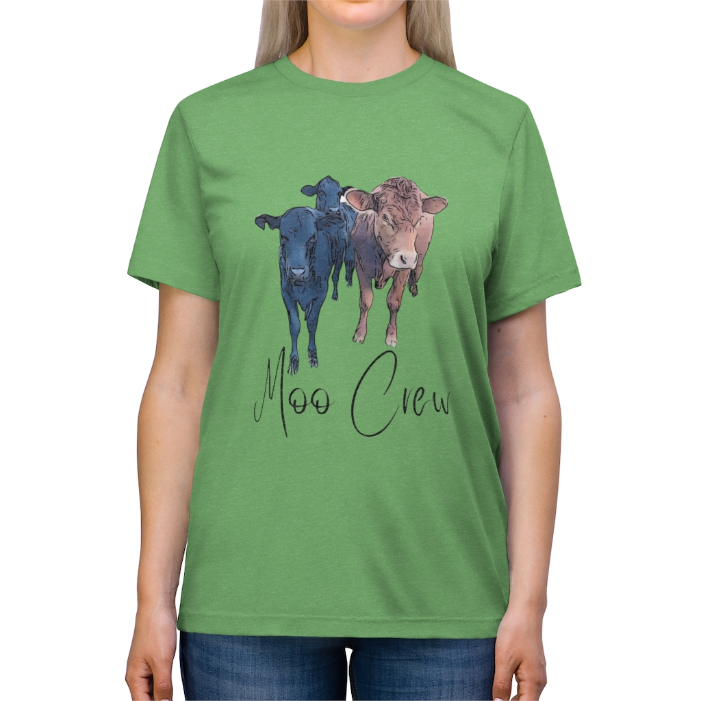 Moo Crew | Cow Shirt | Three Cows | Unisex Triblend Tee - Image 8