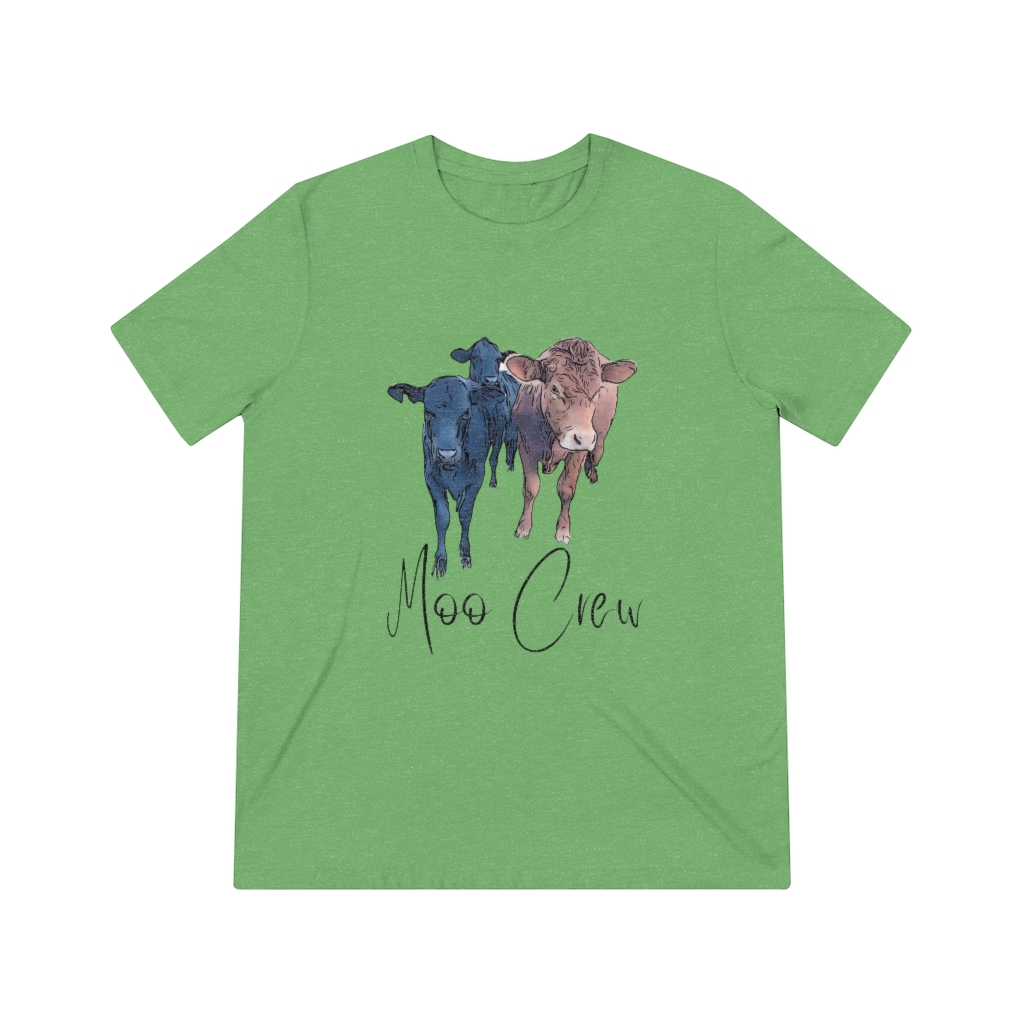 Moo Crew | Cow Shirt | Three Cows | Unisex Triblend Tee - Image 7