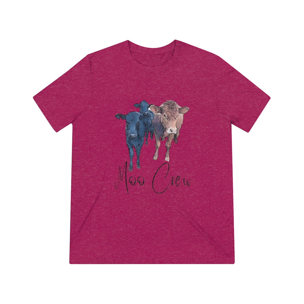 Moo Crew | Cow Shirt | Three Cows | Unisex Triblend Tee - Image 9