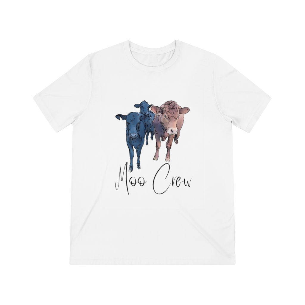 Moo Crew | Cow Shirt | Three Cows | Unisex Triblend Tee - Image 2