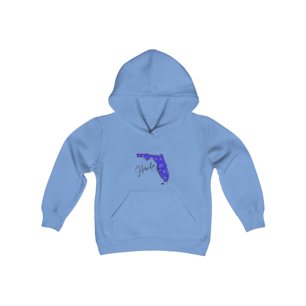 Florida State Floral Design Youth Heavy Blend Hooded Sweatshirt - Image 7