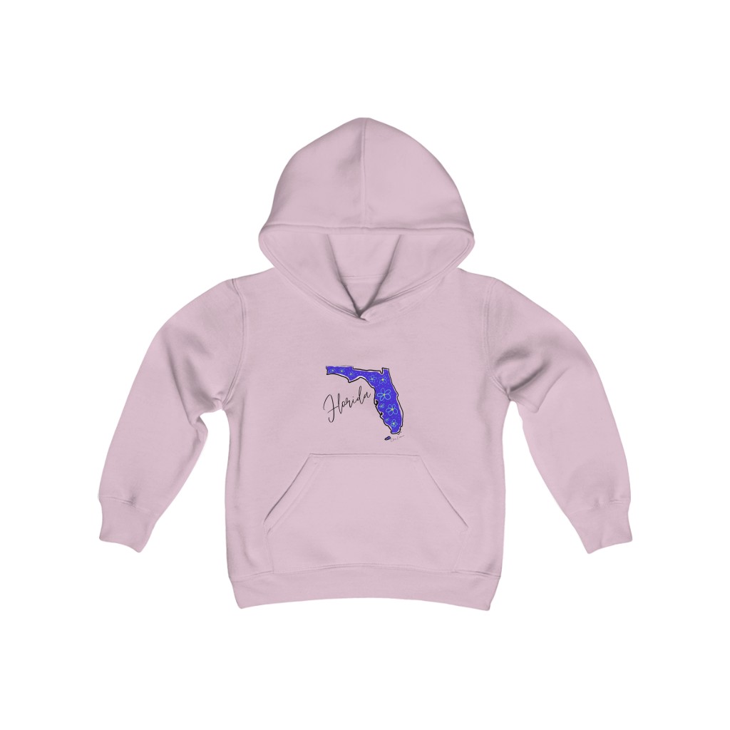 Florida State Floral Design Youth Heavy Blend Hooded Sweatshirt - Image 8