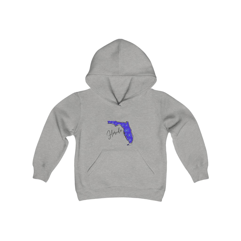 Florida State Floral Design Youth Heavy Blend Hooded Sweatshirt