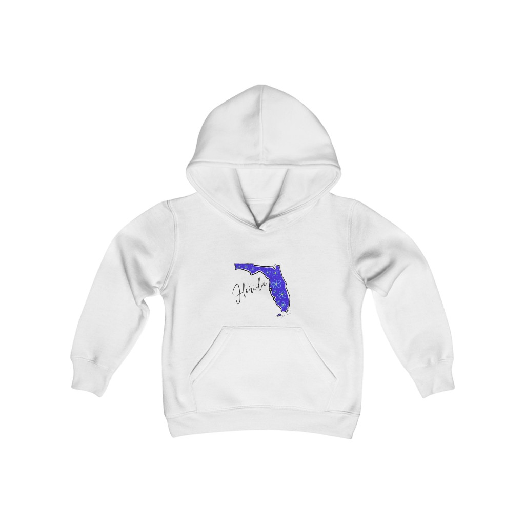 Florida State Floral Design Youth Heavy Blend Hooded Sweatshirt - Image 2