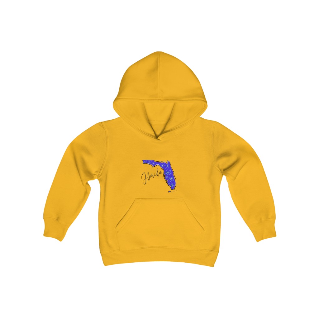 Florida State Floral Design Youth Heavy Blend Hooded Sweatshirt - Image 3