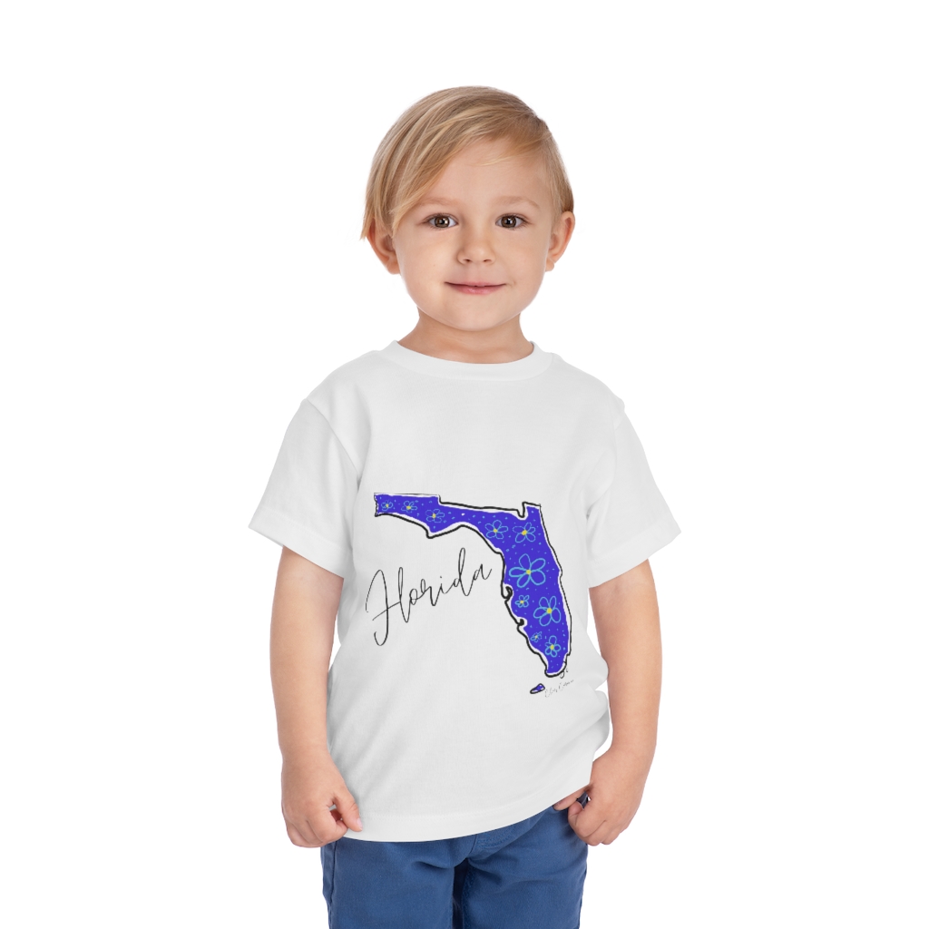 Florida Floral Design Toddler Short Sleeve Tee - Image 3