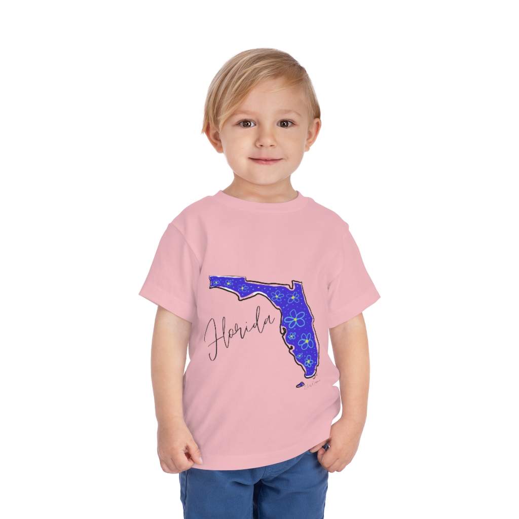Florida Floral Design Toddler Short Sleeve Tee - Image 2