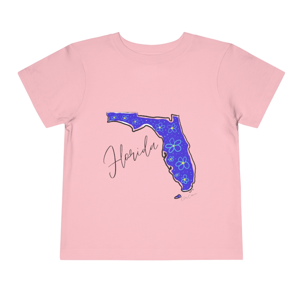 Florida Floral Design Toddler Short Sleeve Tee