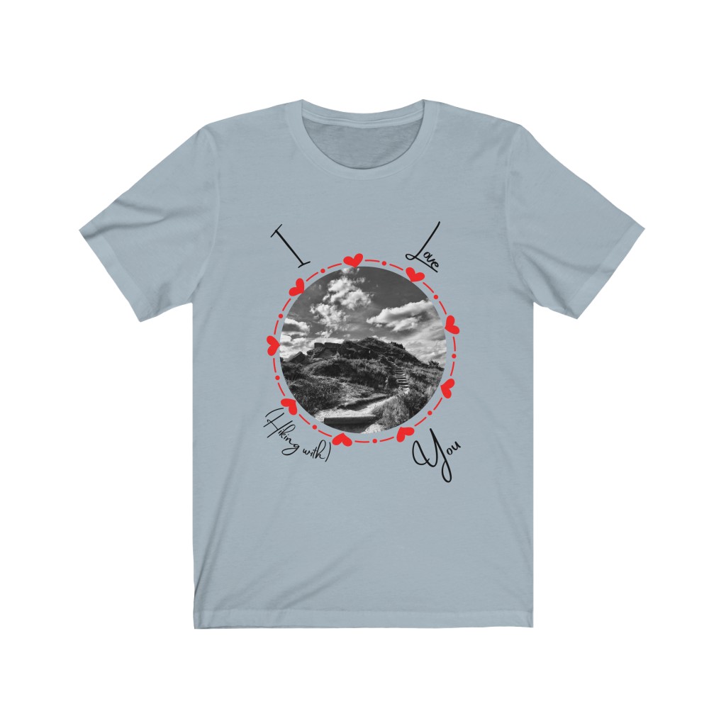 I Love (Hiking With) You Unisex Jersey Short Sleeve Tee - Image 3