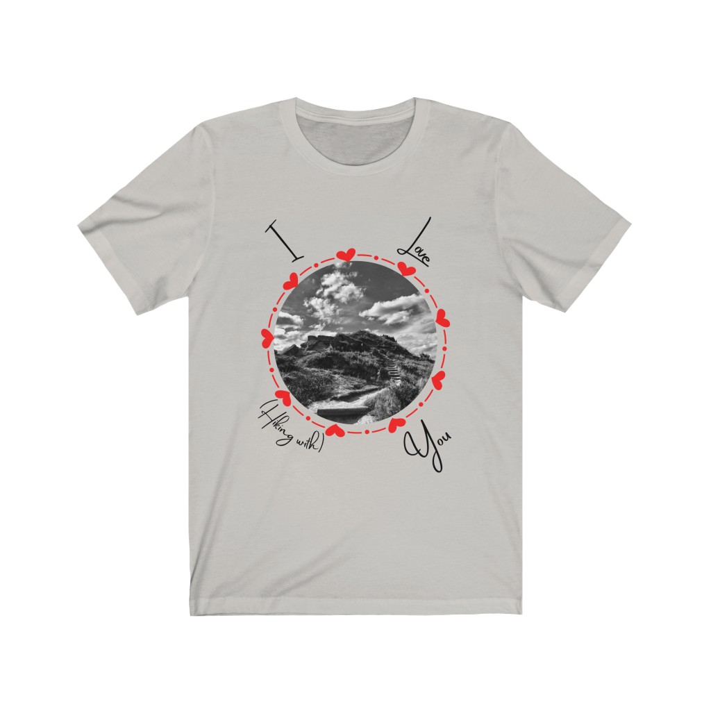 I Love (Hiking With) You Unisex Jersey Short Sleeve Tee - Image 2