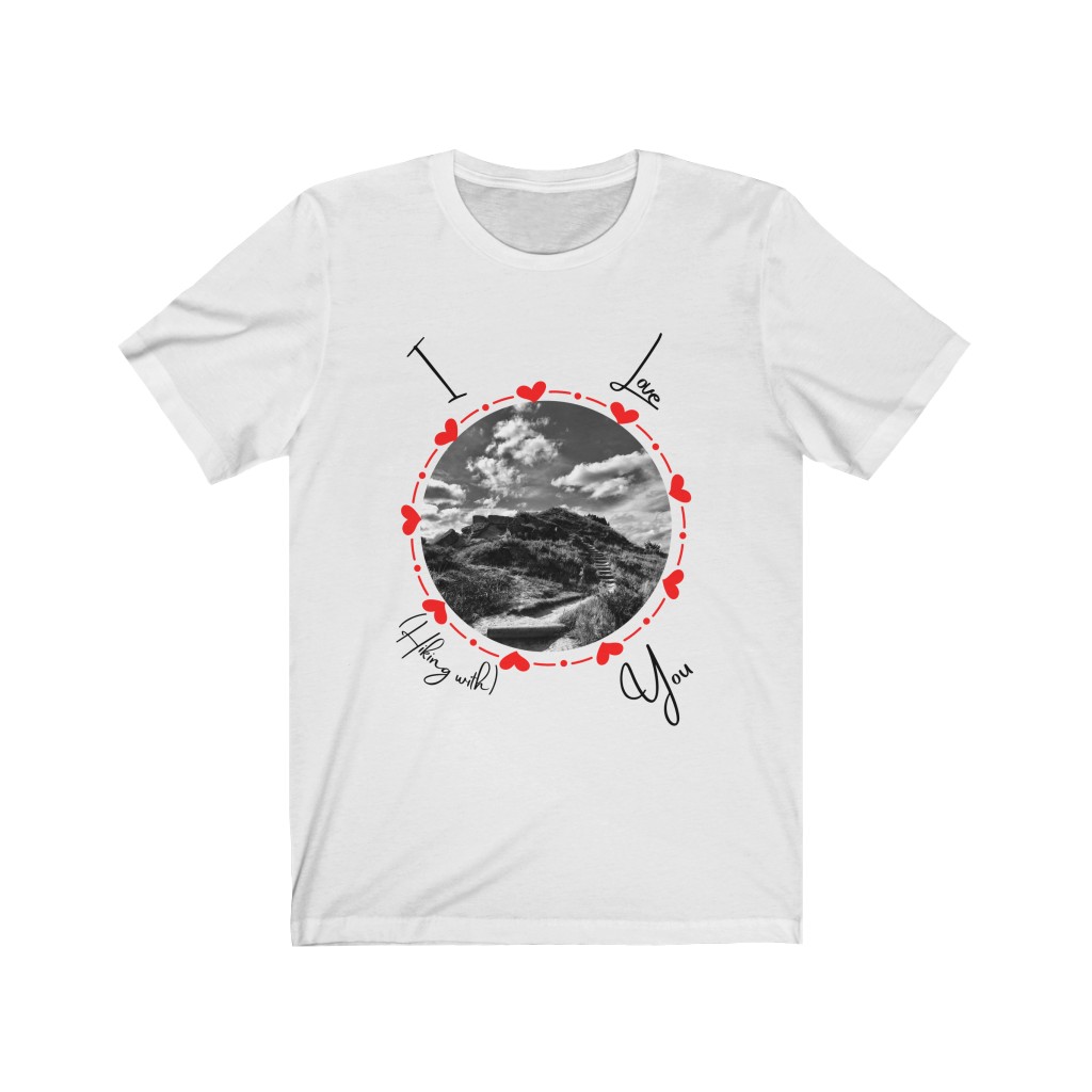 I Love (Hiking With) You Unisex Jersey Short Sleeve Tee