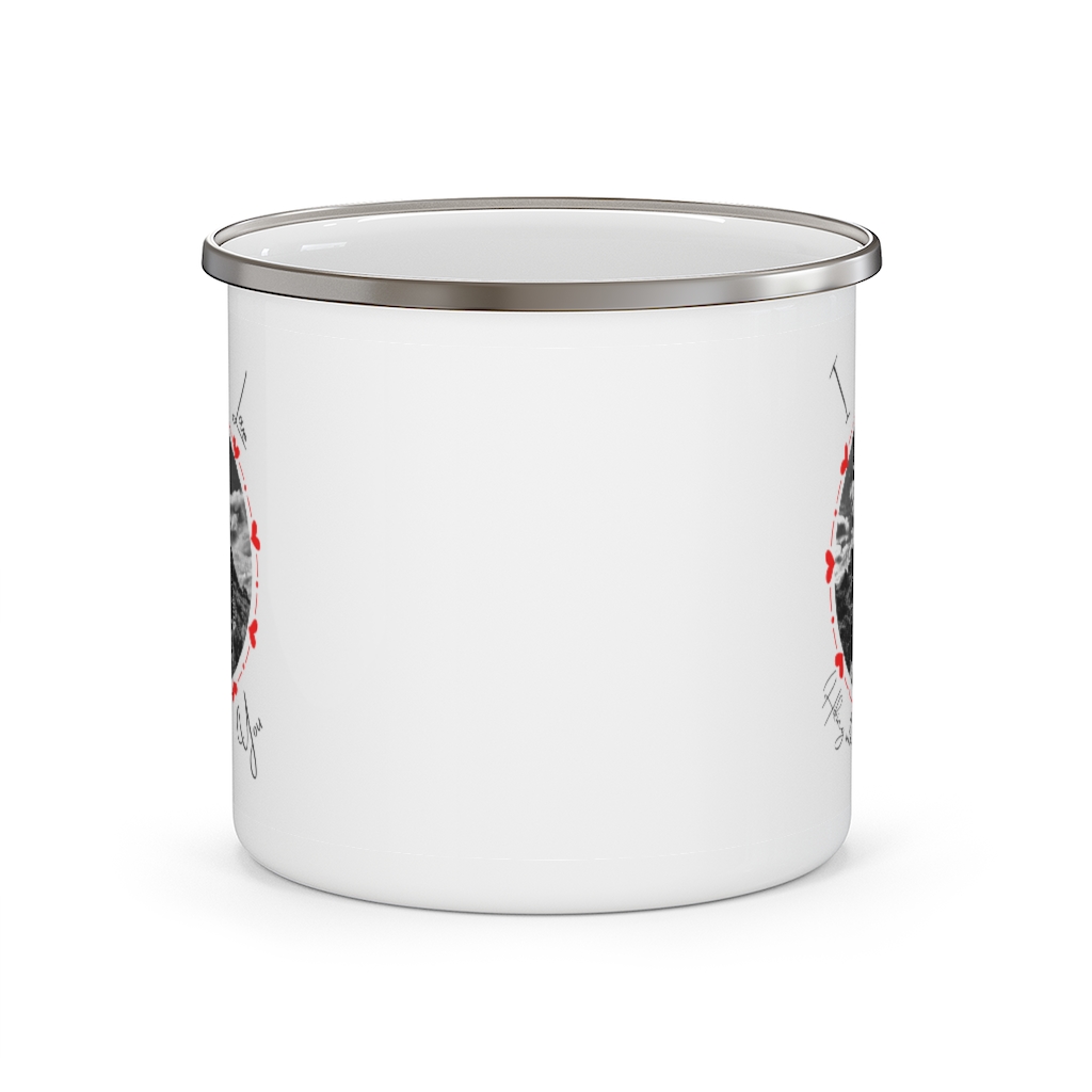 I Love (Hiking With) You Enamel Camping Mug - Image 2